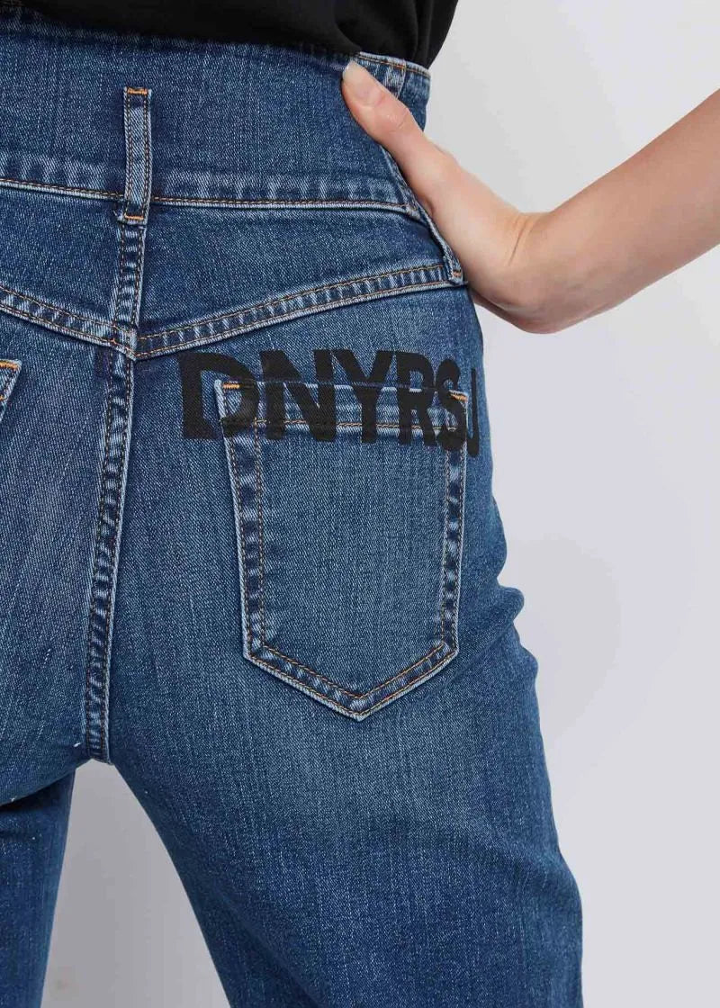 Jeans con stampa lettering
