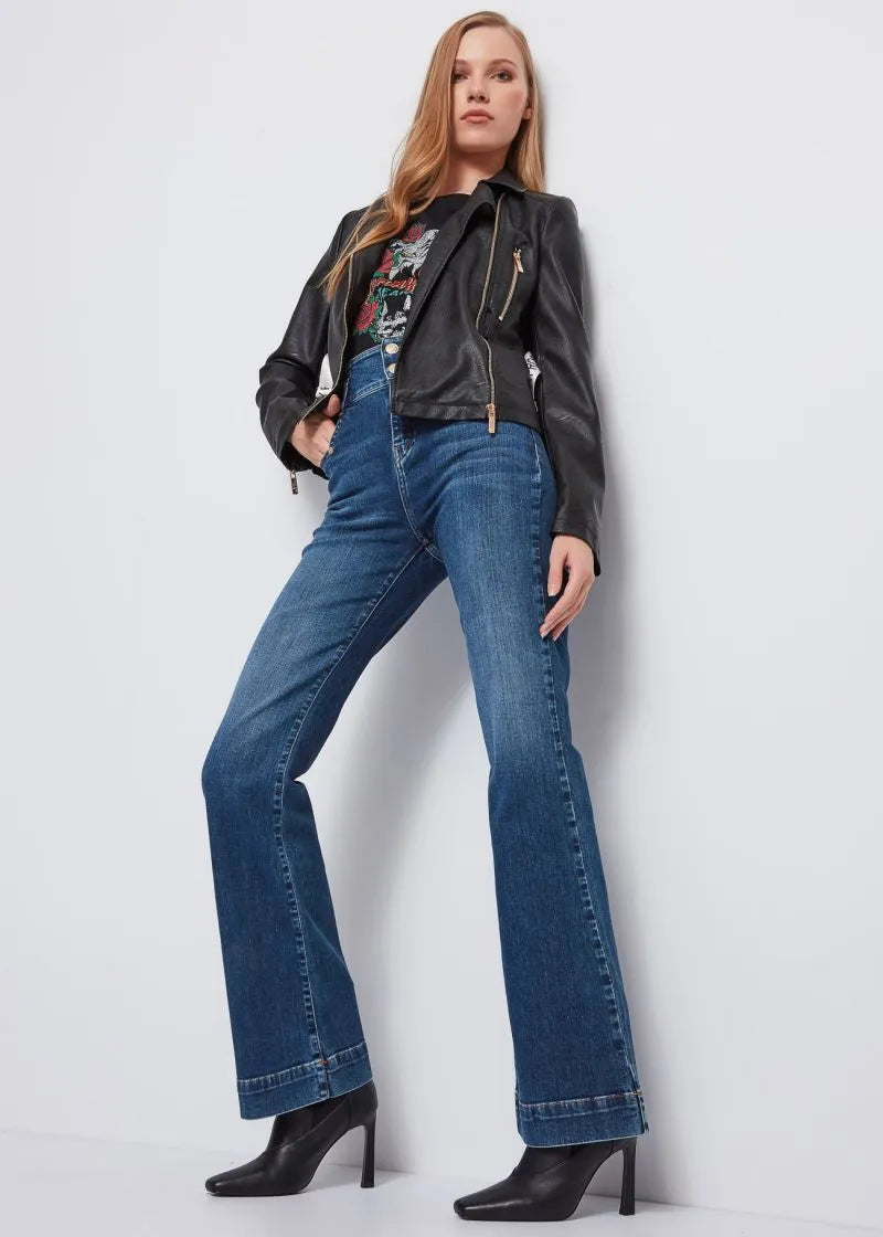 Jeans con stampa lettering