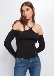 MAGLIA MISTO LANA CON COLLANA