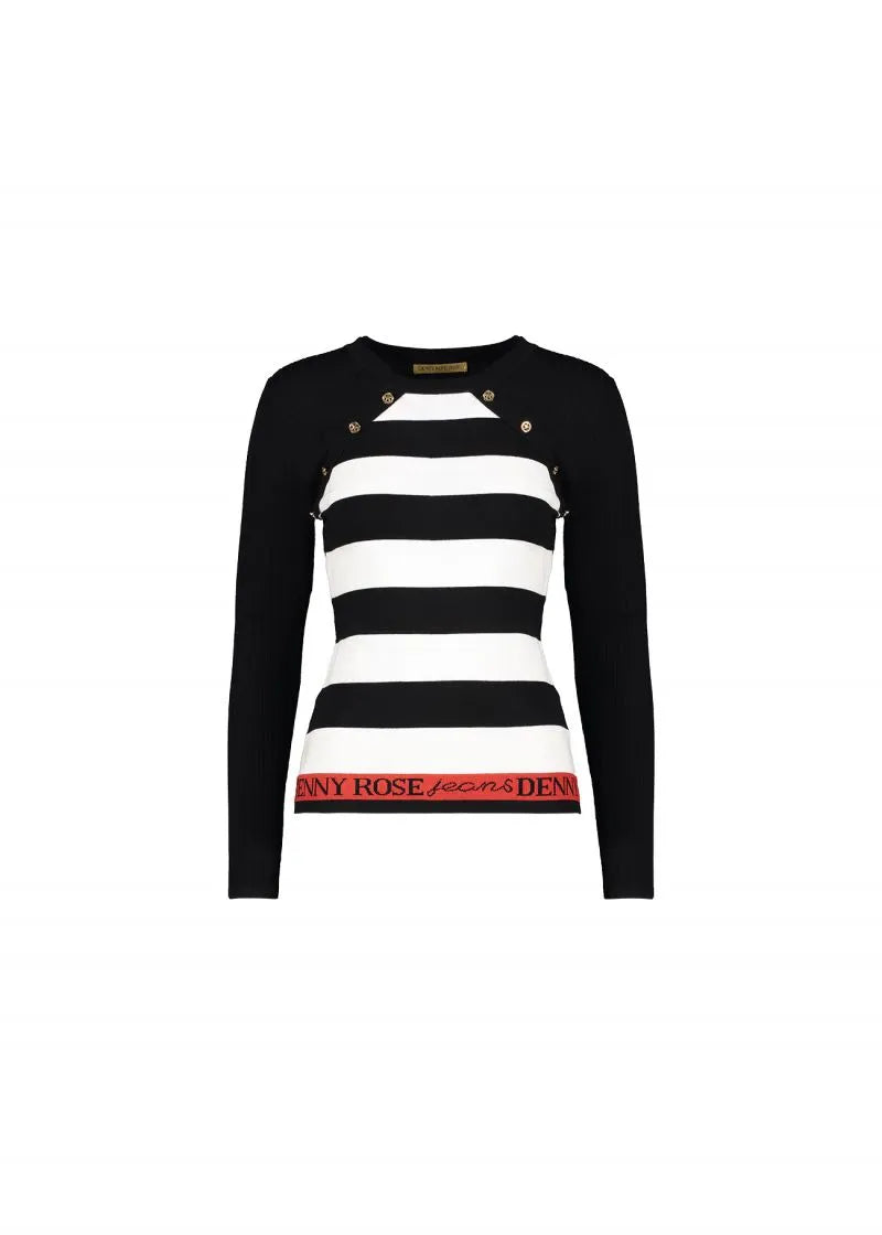 Maglia a righe con logo
