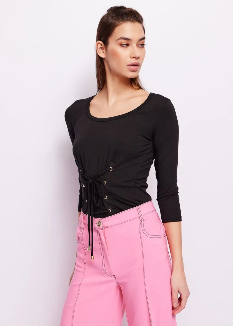 T-shirt con lacci