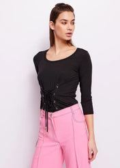 T-shirt con lacci