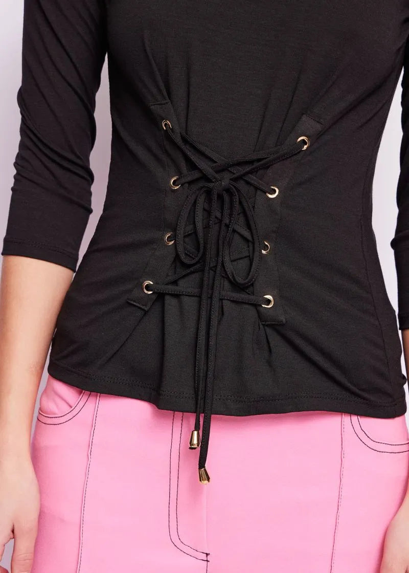 T-shirt con lacci