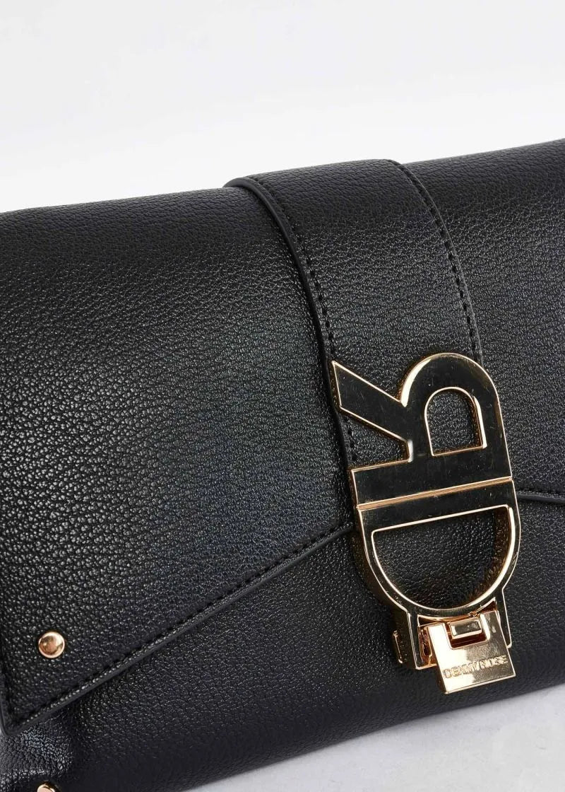 Crossbody in ecopelle con logo