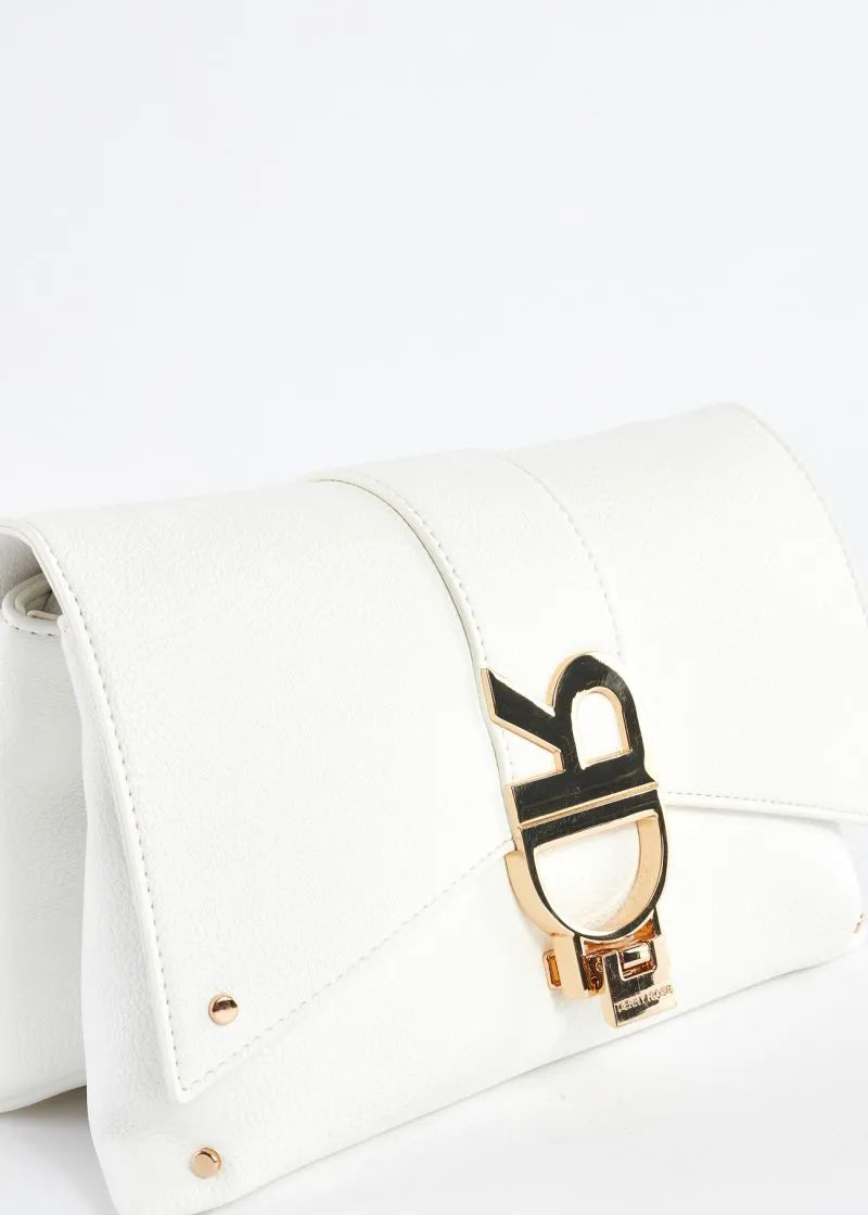 Crossbody in ecopelle con logo