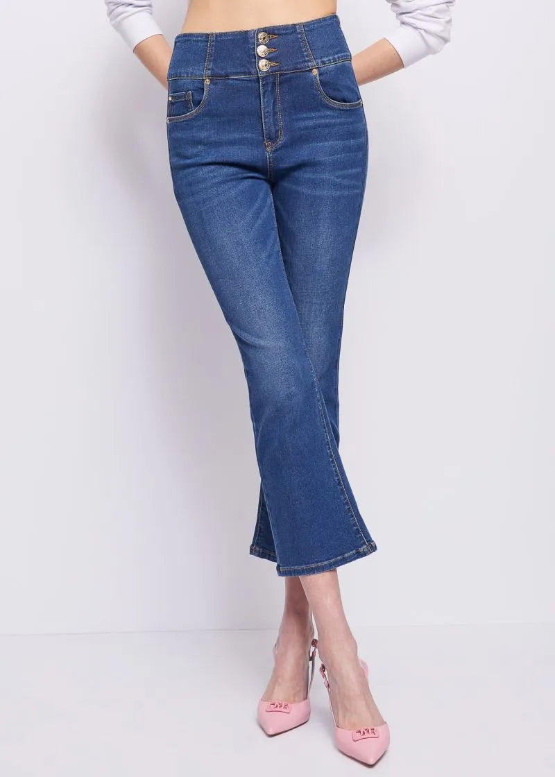 Jeans flaire cropped