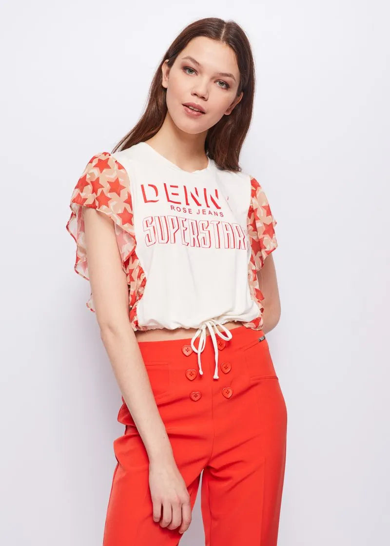 Tshirt con rouches