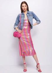 Abito in jersey multicolor