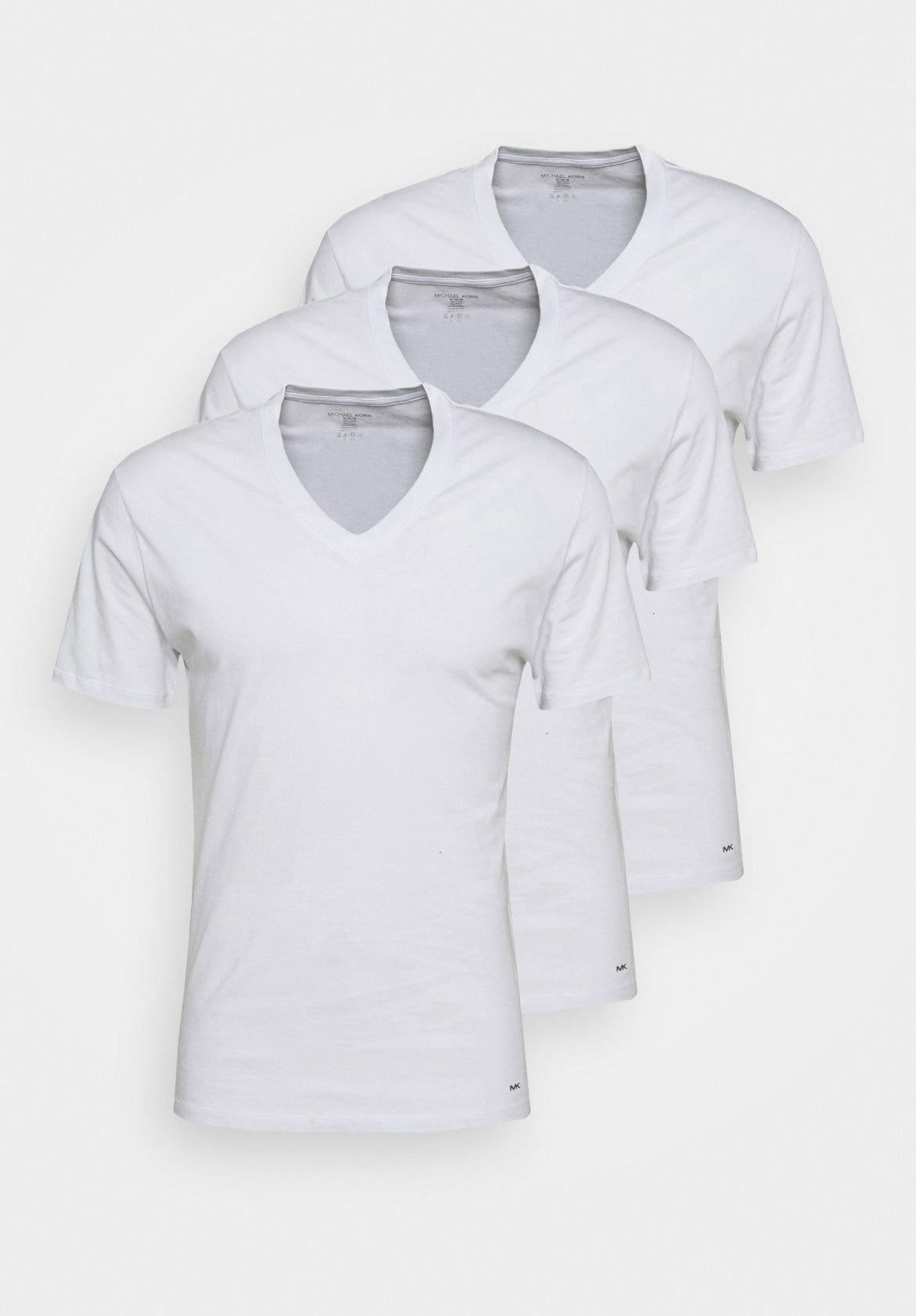 T-shirt bianca scollo V basica - 3 pezzi