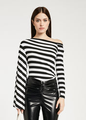T-shirt in viscosa a righe
