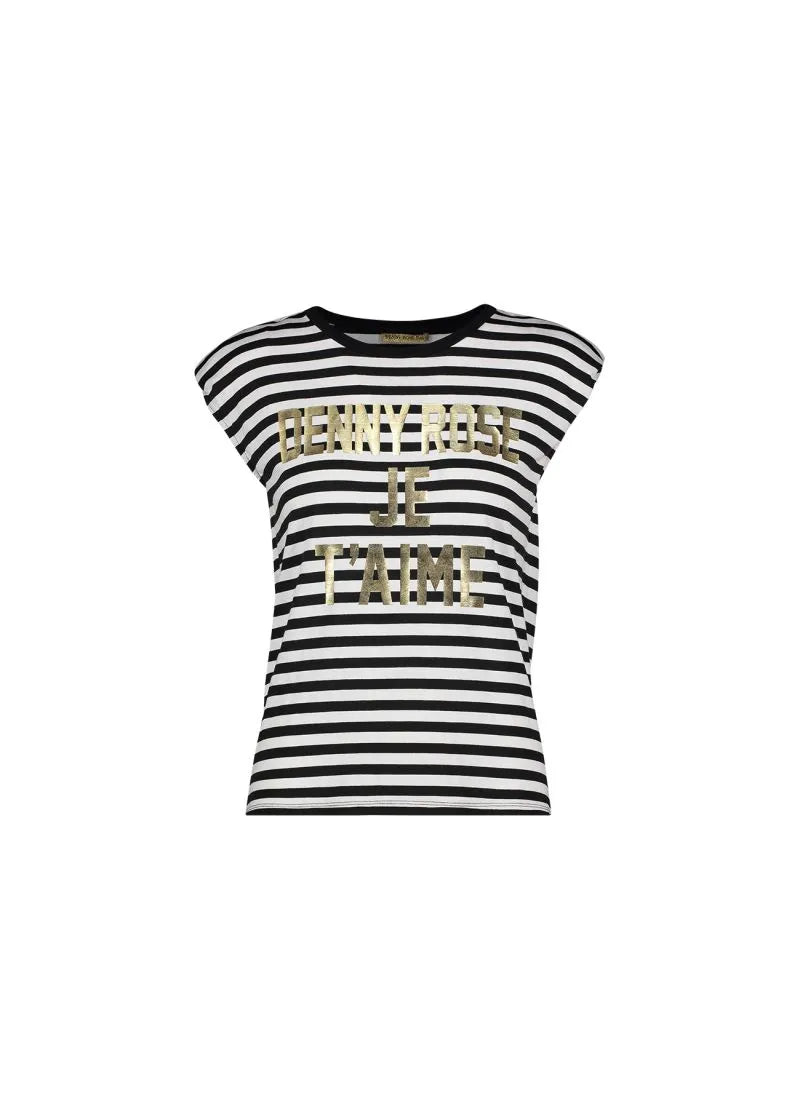 Tshirt a righe con stampa