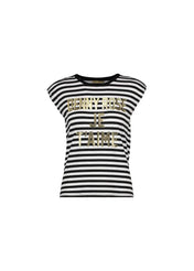 Tshirt a righe con stampa