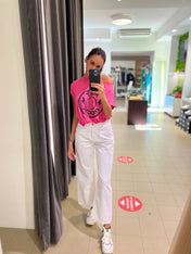 Jeans palazzo bianco