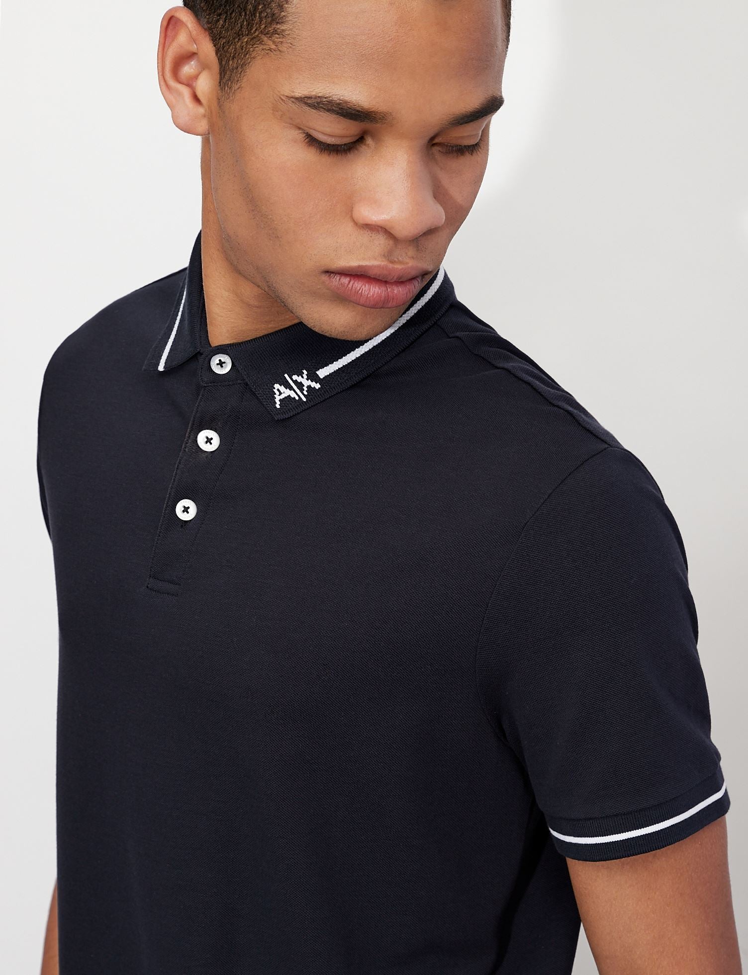 Polo in cotone blu