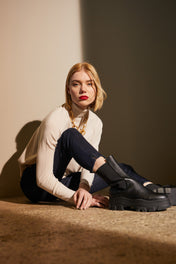 Jeans skinny con spacchetti