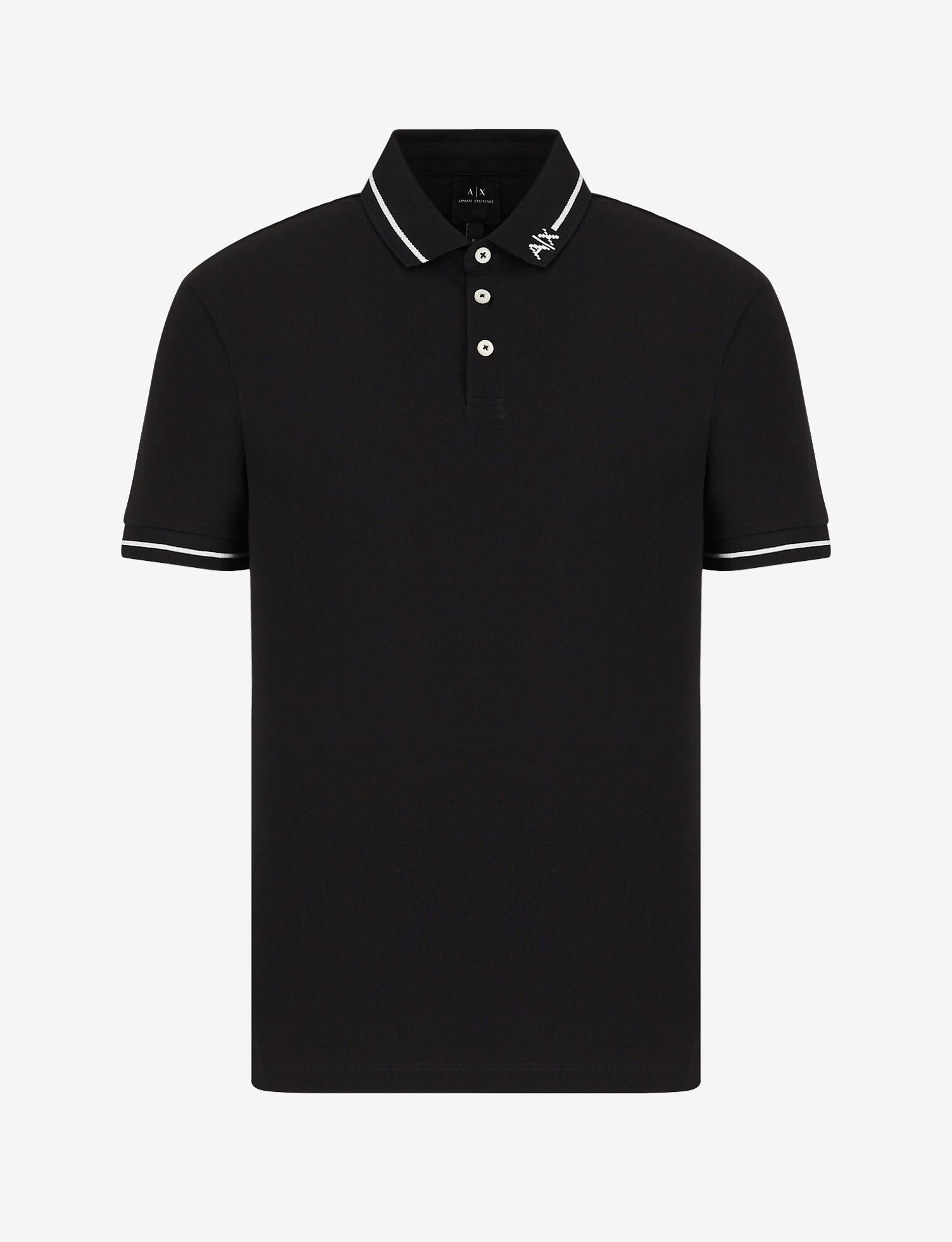 Polo in cotone nera