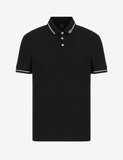 Polo in cotone nera