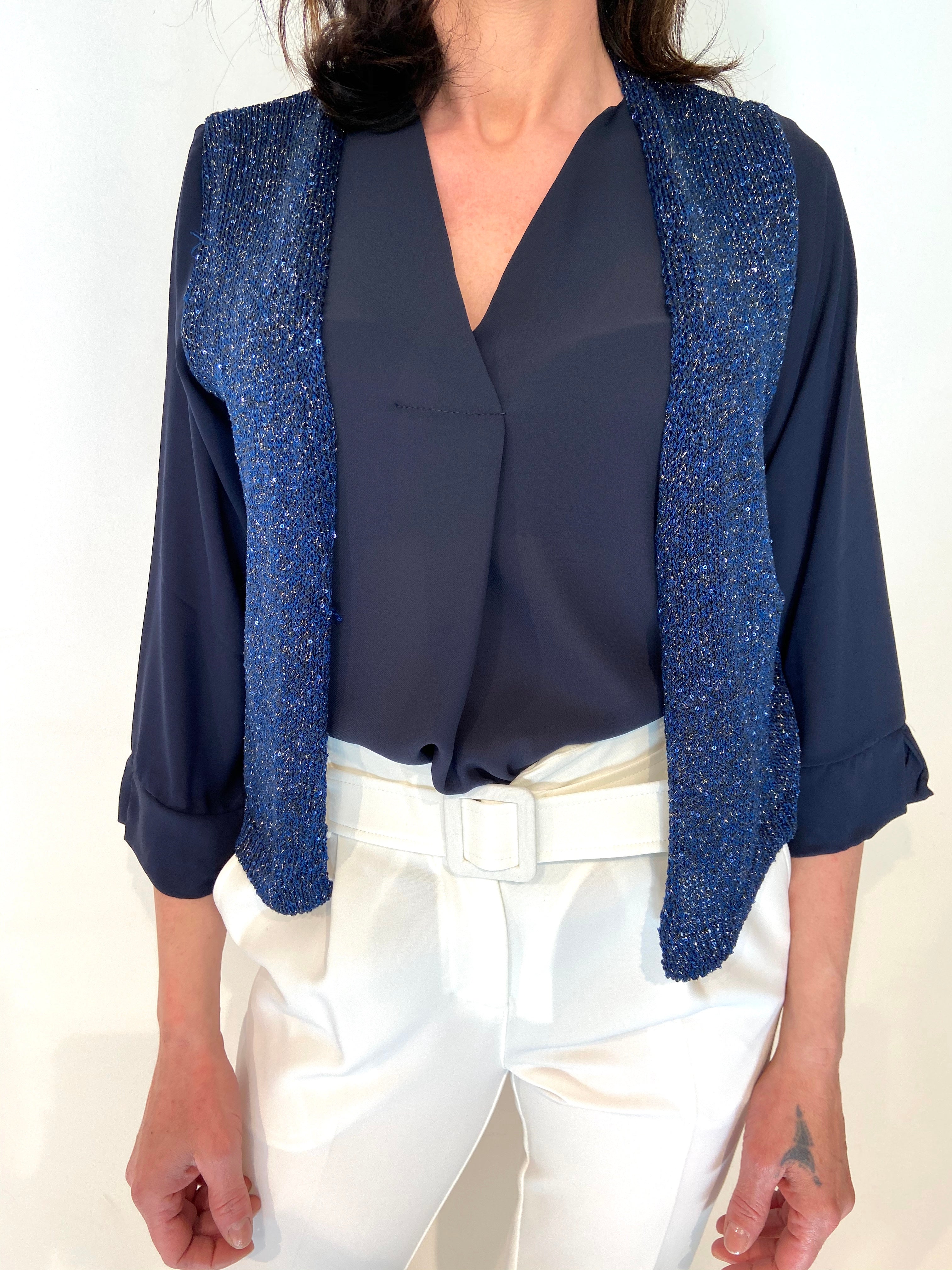 Cardigan in maglia lurex