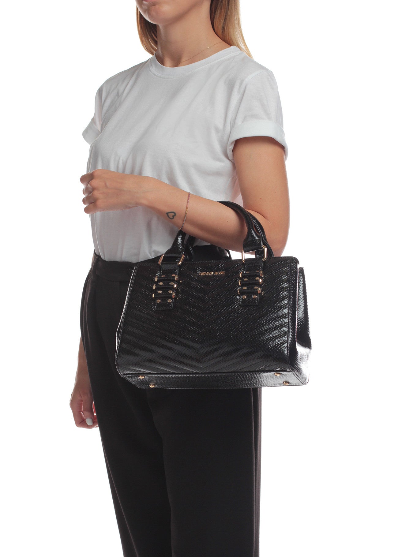 Shopping bag con motivo pitone