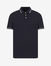 Polo in cotone blu
