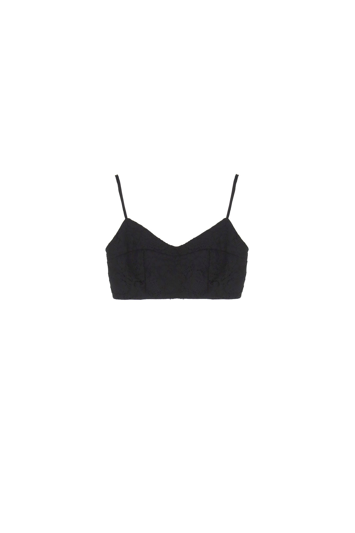 Top cropped in pizzo azzurro