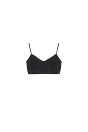 Top cropped in pizzo azzurro