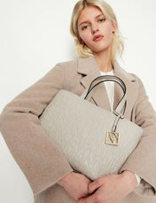 Shopper media con doppi manici e tracolla