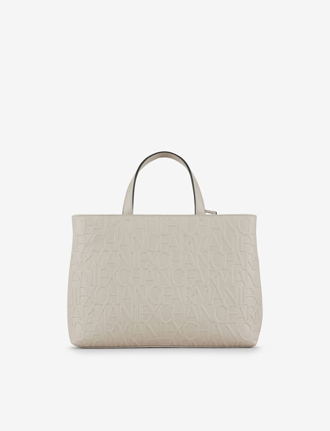 Shopper media con doppi manici e tracolla