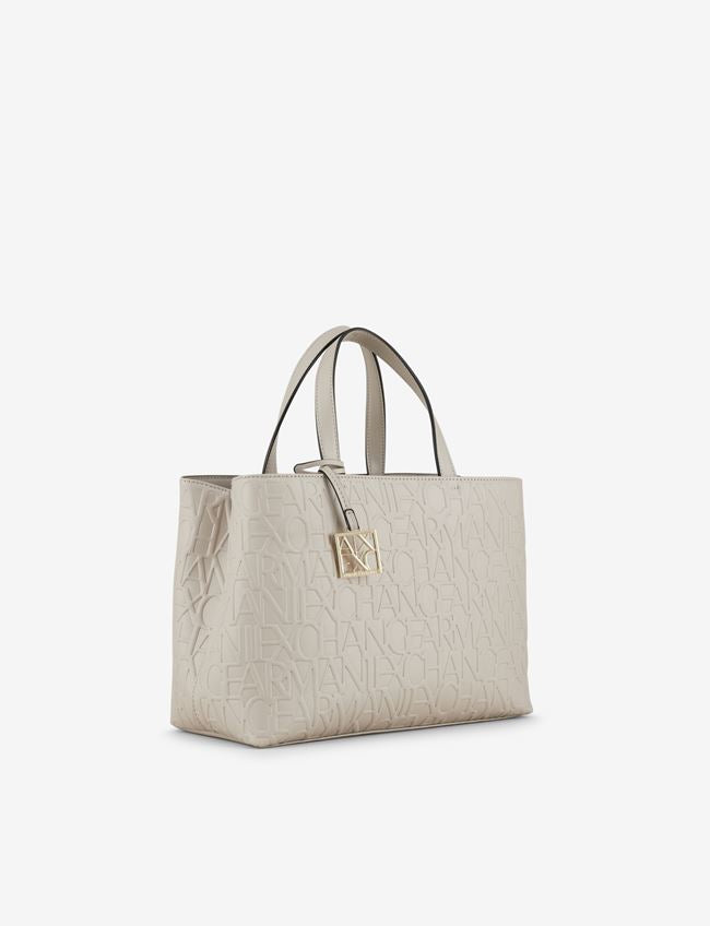 Shopper media con doppi manici e tracolla