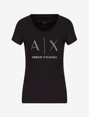 Tshirt nera scollo tondo