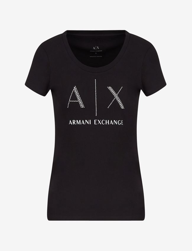 Tshirt nera scollo tondo