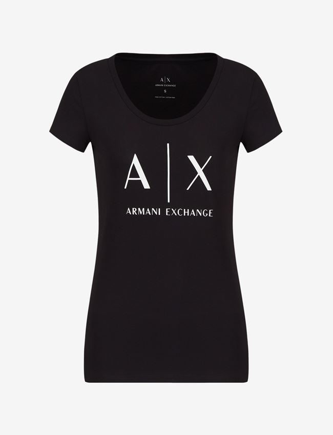 Tshirt nera slim fit in cotone
