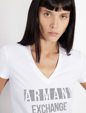 Tshirt bianca slim fit in cotone stretch