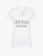 Tshirt bianca slim fit in cotone stretch