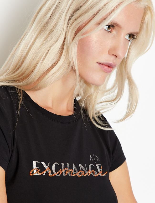 Tshirt nera con logo
