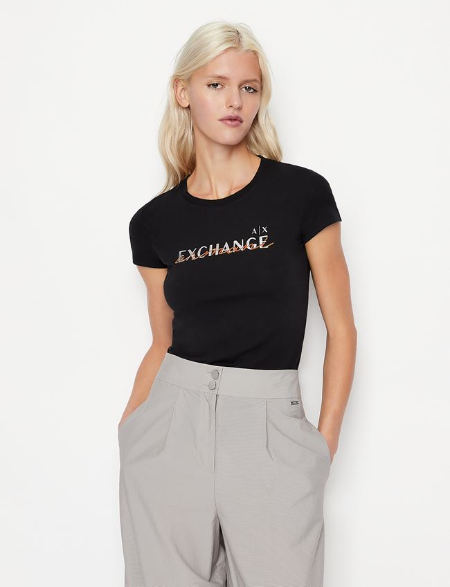 Tshirt nera con logo