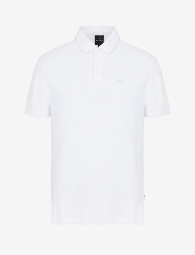 Polo bianca con logo