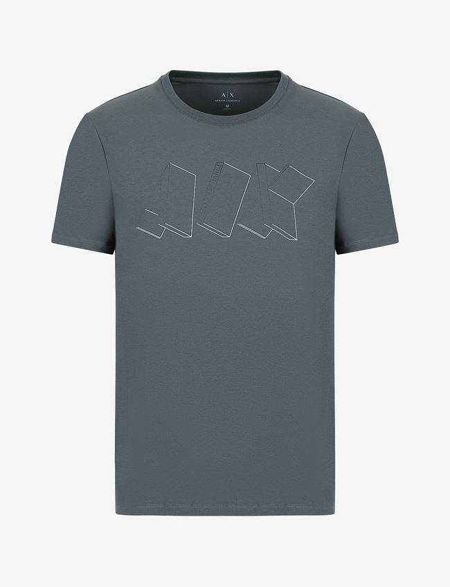 Tshirt grigia con stampa