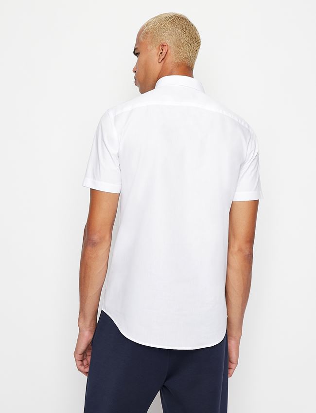 Camicia tinta unita manica corta