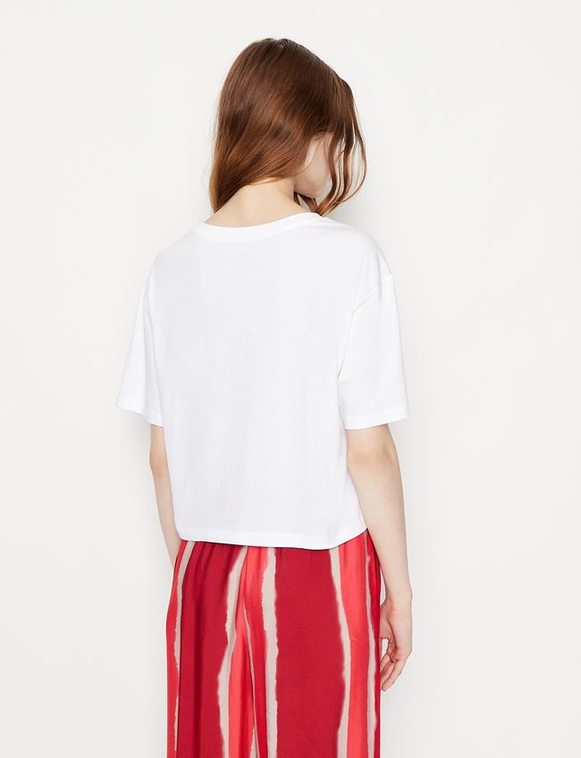 Tshirt cropped bianca