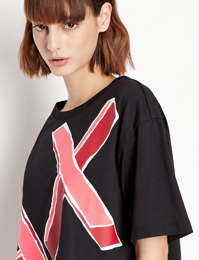 Tshirt cropped nera
