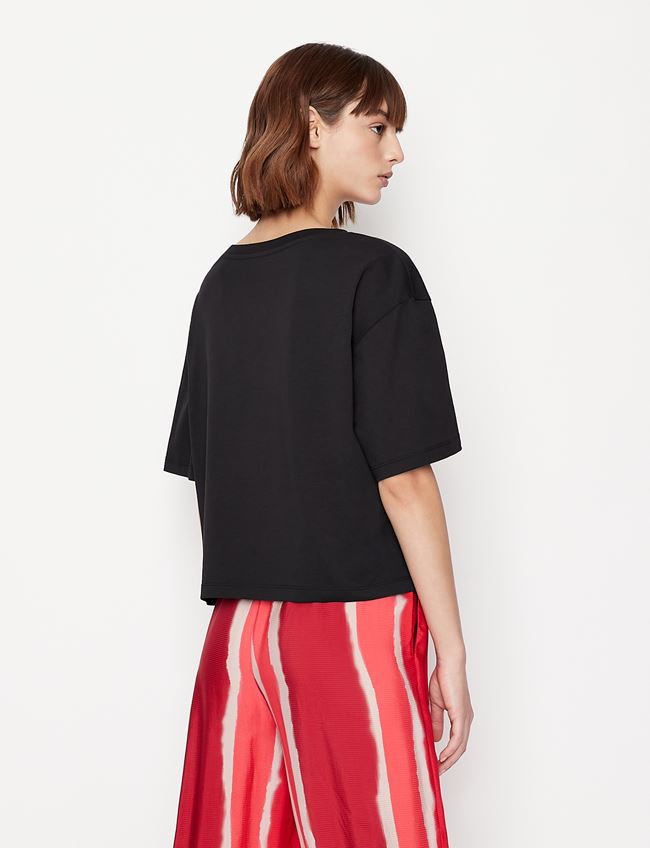 Tshirt cropped nera