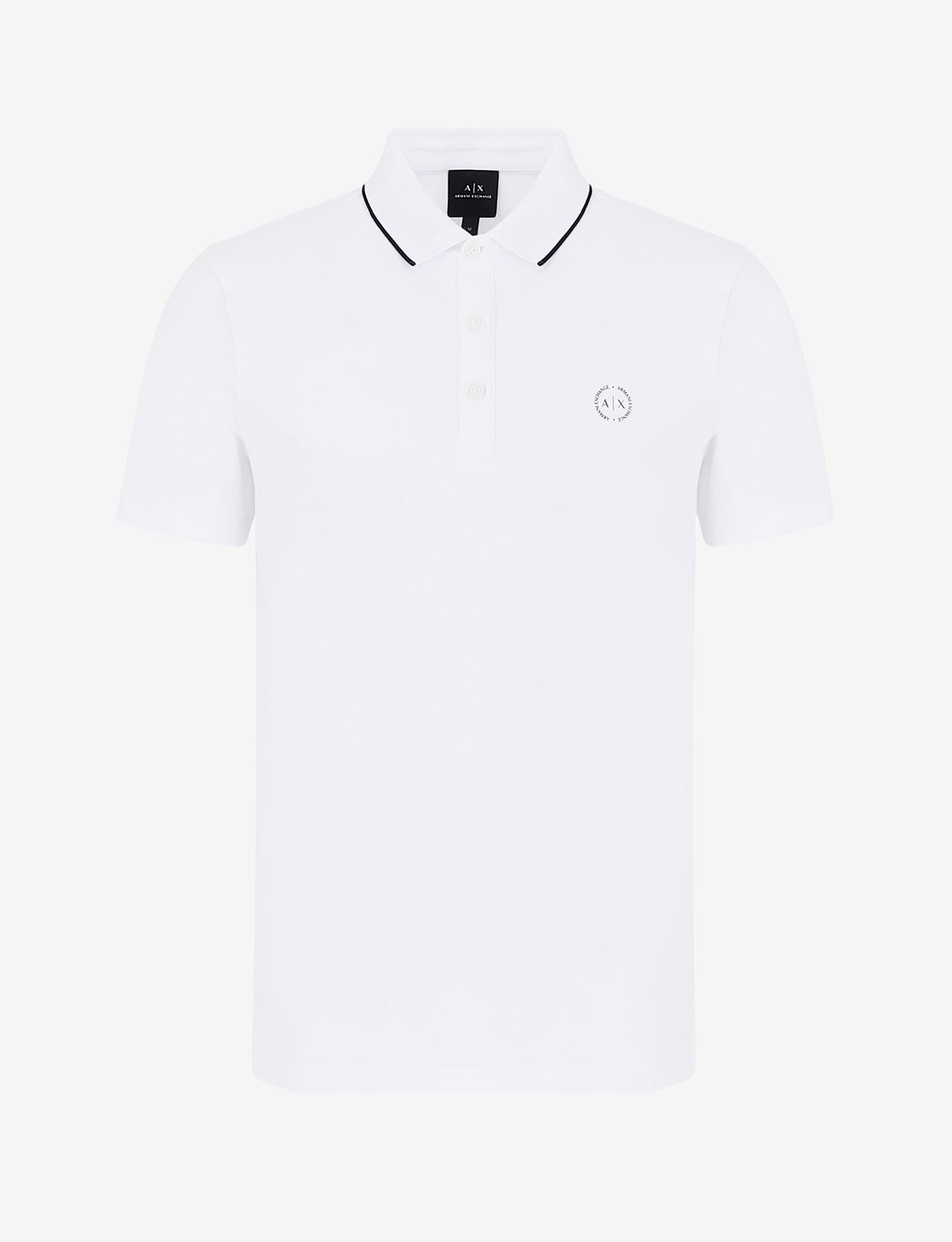 Polo con logo bianca