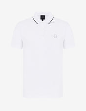 Polo con logo bianca