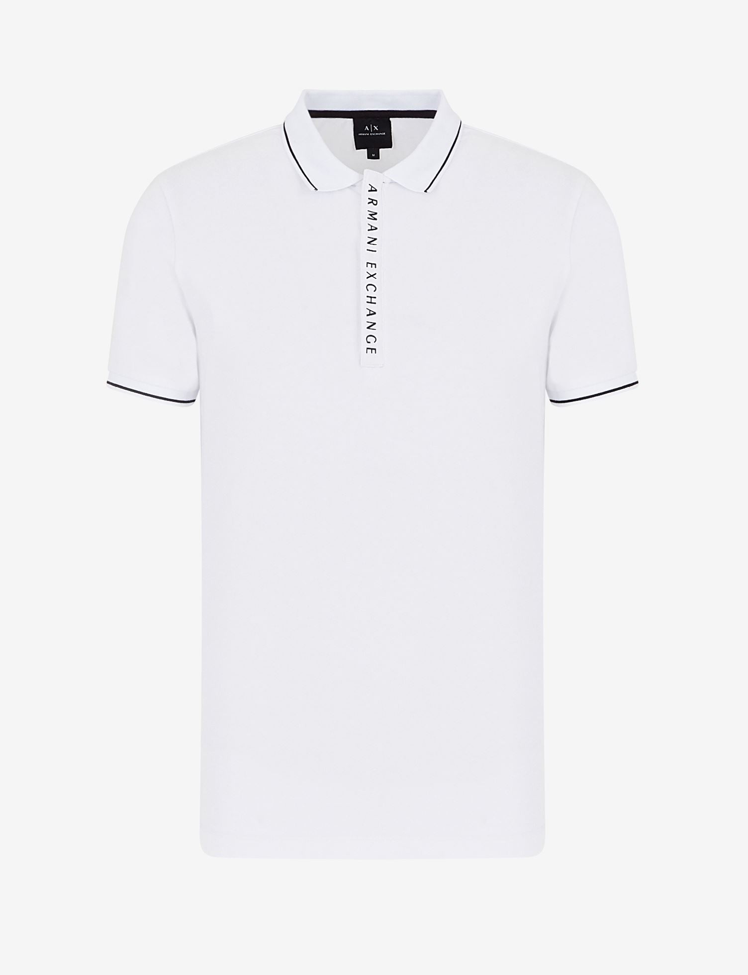 Polo in cotone stretch bianca