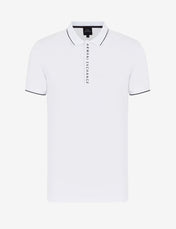 Polo in cotone stretch bianca
