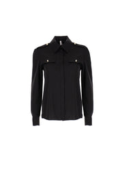Camicia satin con bottoni
