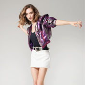Bomber in tessuto leggero multicolor
