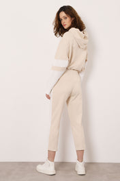 Joggers cropped con banda dettaglio