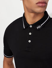 Polo in cotone nera